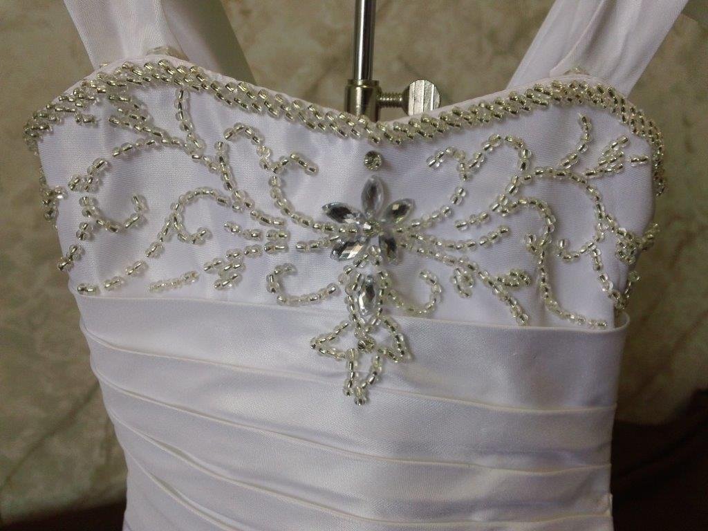 Infant fit and flare wedding dresses with train